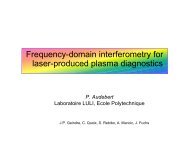 Frequency-domain interferometry for laser-produced plasma ...