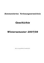 Das kommentierte Vorlesungsverzeichnis Wintersemester 2007 ...