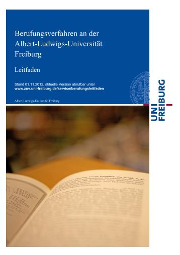 Berufungsverfahren an der Albert-Ludwigs-Universität Freiburg