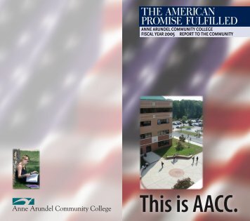 the american promise fulfilled - Anne Arundel Community College