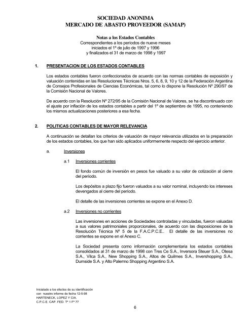 sociedad anonima mercado de abasto proveedor (samap) - APSA