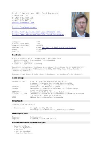 Dipl.-Informatiker (TU) Gerd Aschemann Irenenstr. 13 D-64293 ...