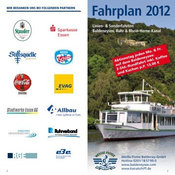 Fahrplan 2012 - Weiße Flotte Baldeney