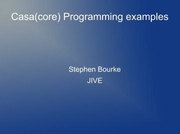 Casa(core) Programming examples