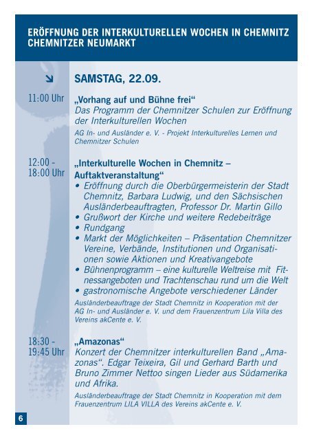 INTERKULTURELLE WOCHEN IN CHEMNITZ