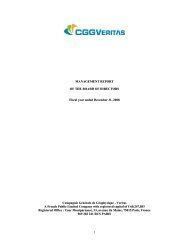 MANAGEMENT REPORT OF THE BOARD OF ... - CGG Veritas