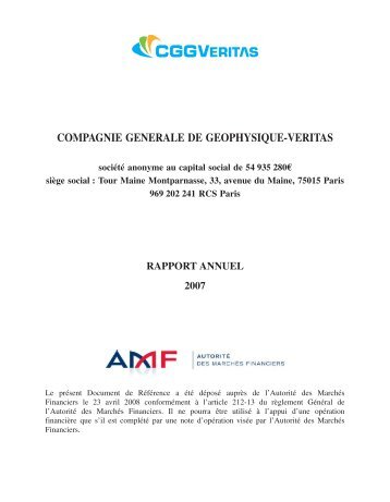 COMPAGNIE GENERALE DE GEOPHYSIQUE-VERITAS - CGGVeritas