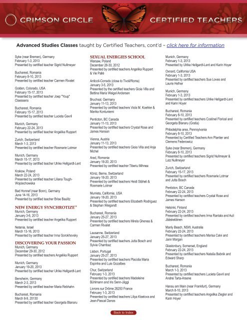Current e-magazine (PDF) - Crimson Circle