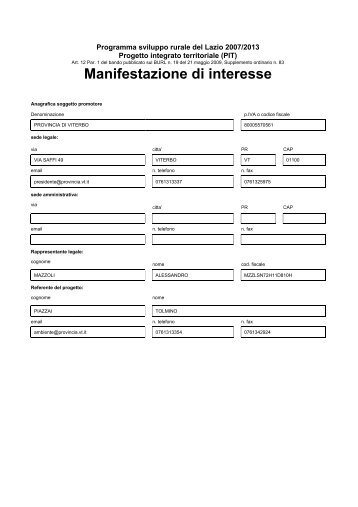 il pit monti cimini - Agricoltura - Regione Lazio