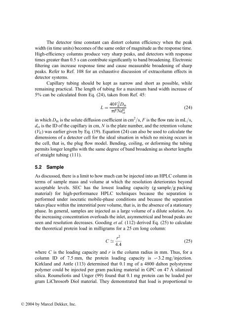 Handbook of Size Exclusion Chromatography and Related ...