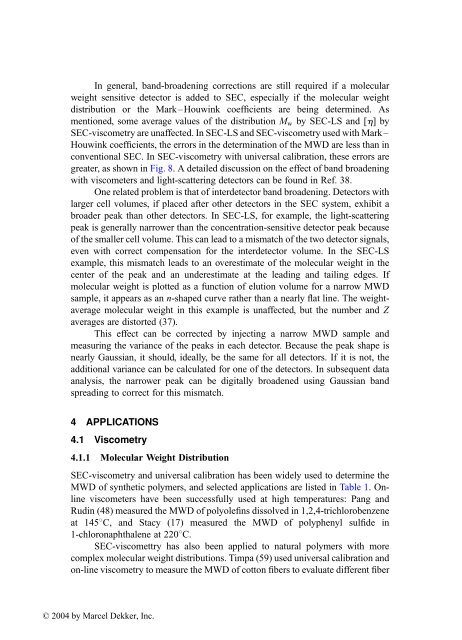 Handbook of Size Exclusion Chromatography and Related ...