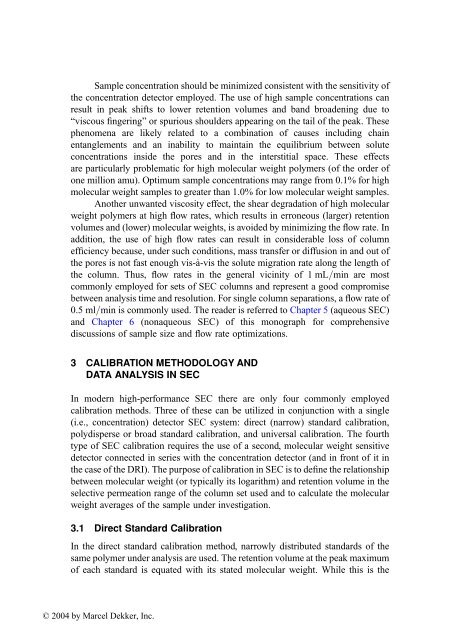 Handbook of Size Exclusion Chromatography and Related ...