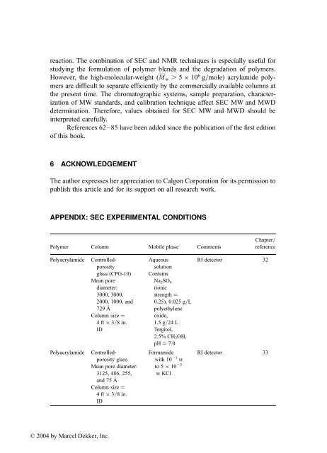 Handbook of Size Exclusion Chromatography and Related ...