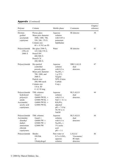 Handbook of Size Exclusion Chromatography and Related ...