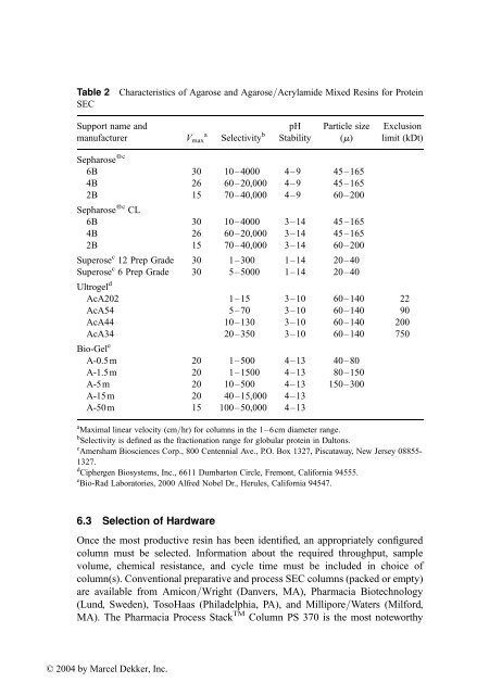 Handbook of Size Exclusion Chromatography and Related ...