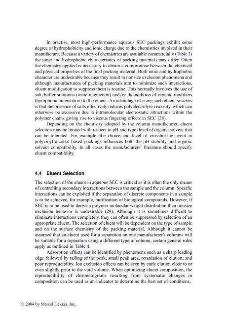 Handbook of Size Exclusion Chromatography and Related ...