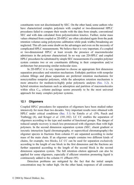 Handbook of Size Exclusion Chromatography and Related ...