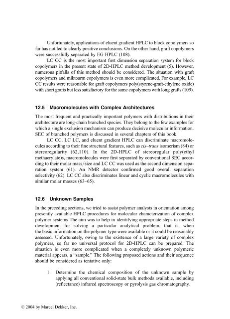 Handbook of Size Exclusion Chromatography and Related ...