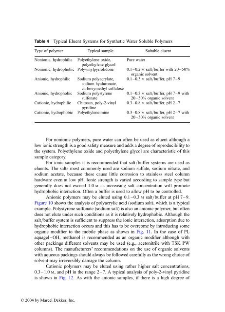 Handbook of Size Exclusion Chromatography and Related ...