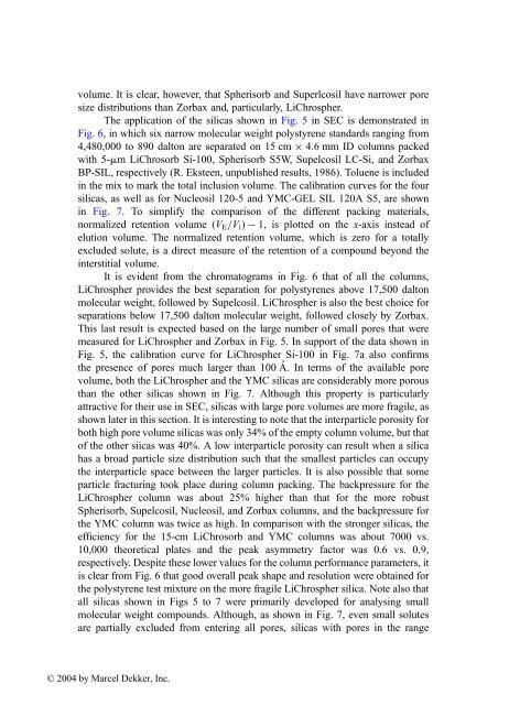 Handbook of Size Exclusion Chromatography and Related ...