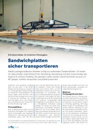 Sandwichplatten sicher transportieren - Gis AG