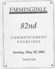 2001-2003 - Farmingdale State College