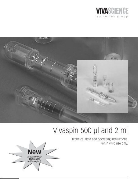 Vivaspin 500 µl and 2 ml - Generon
