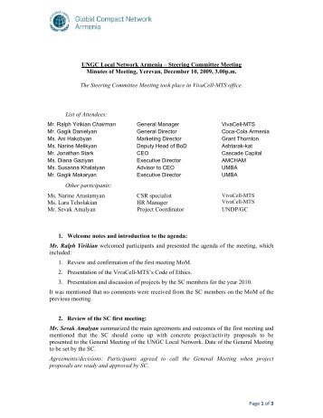 Minutes_SC_meeting_10 Dec 2009.pdf - UN Global Compact in ...