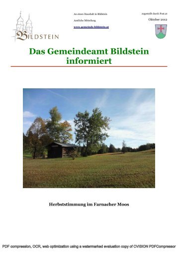 Oktober - Gemeindearchiv Bildstein