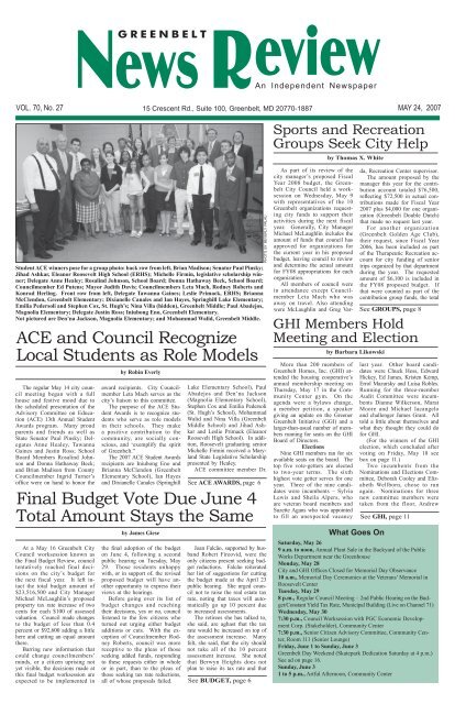 May 24 - Greenbelt News Review
