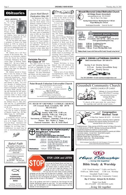 May 24 - Greenbelt News Review