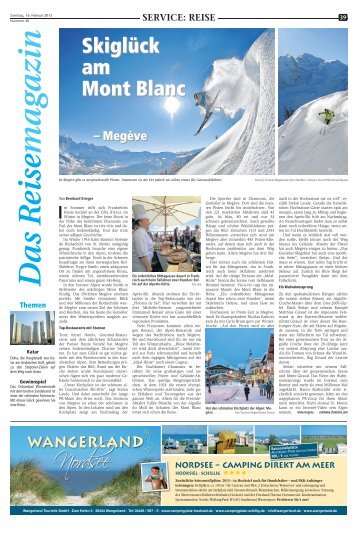 SVO: Das Reisemagazin 16. Februar 2013 - Hertener Allgemeine