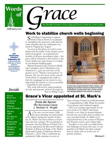 Grace's Vicar appointed at St. Mark's - Grace Episcopal Church