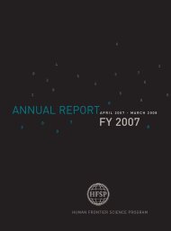 ANNUAL REPORT FY 2007 - Human Frontier Science Program