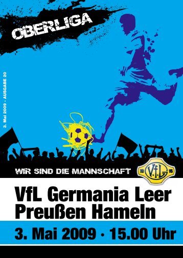 könnt Ihr das Stadionmagazin zum Spiel als - VfL Germania Leer
