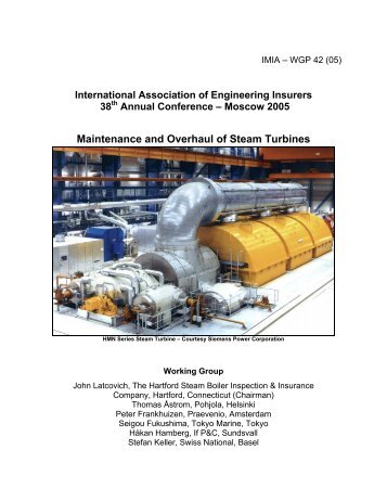 Moscow 2005 Maintenance and Overhaul of Steam Turbines - IMIA