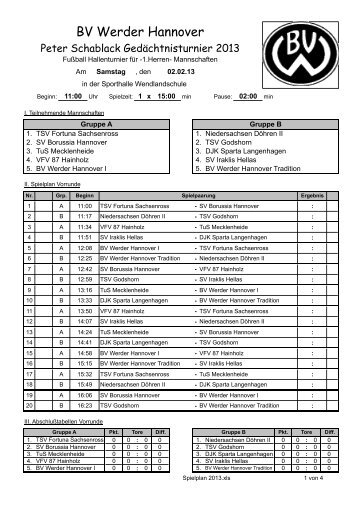 Spielplan 2013