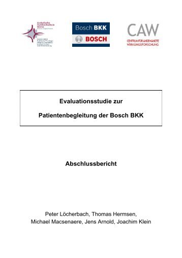 Evaluationsstudie zur Patientenbegleitung der Bosch BKK ...