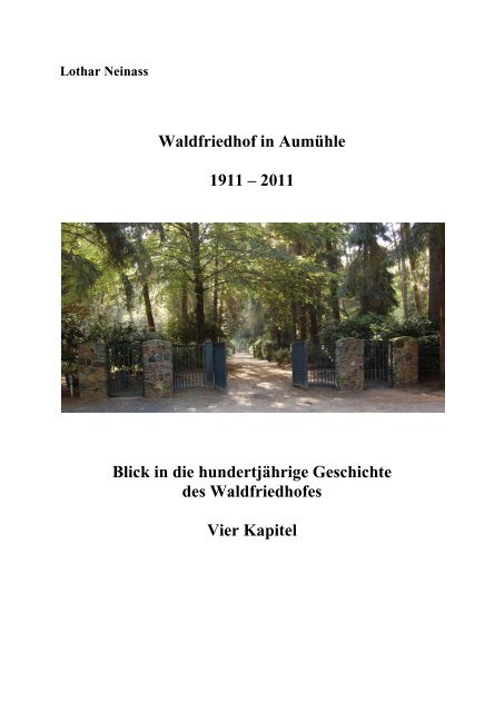 Waldfriedhof in Aumühle 1911 - Evangelische Kirche