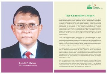 Vice Chancellor's Report - KIIT University