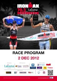 2012 Ironman 70.3 Race Booklet - Laguna Phuket