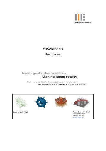 VisCAM RP User Manual (PDF) - Kxcad.net
