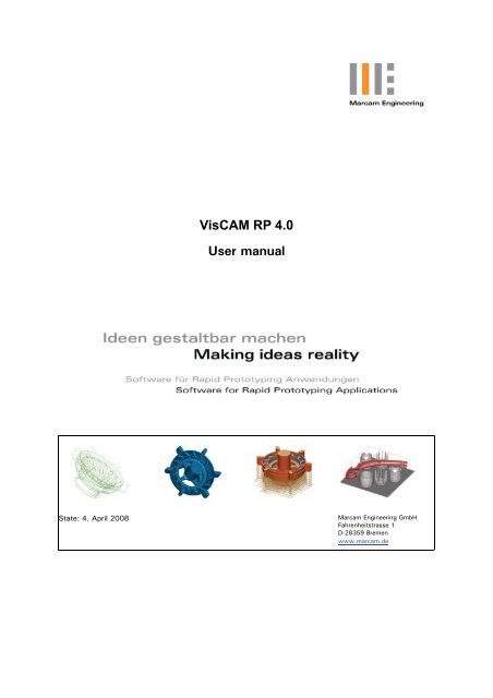 VisCAM RP User Manual (PDF) - Kxcad.net