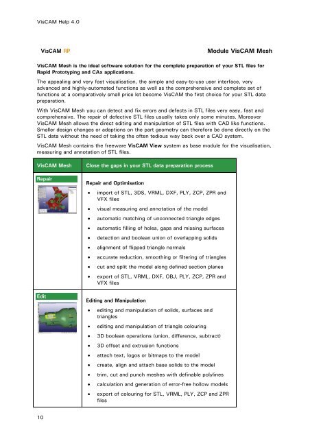 VisCAM RP User Manual (PDF) - Kxcad.net