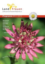 Landfrauen Harpstedt-Heiligenrode, Programm 2011/2012