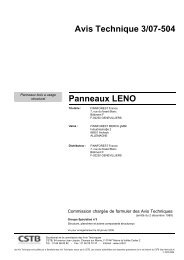 Avis Technique 3/07-504 Panneaux LENO - Metsä Wood France