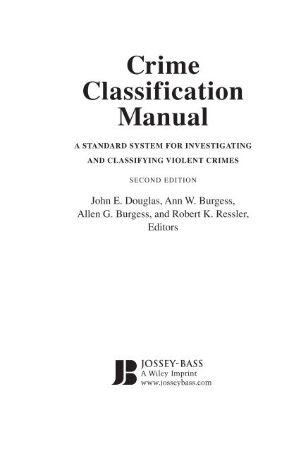 Crime Classification Manual