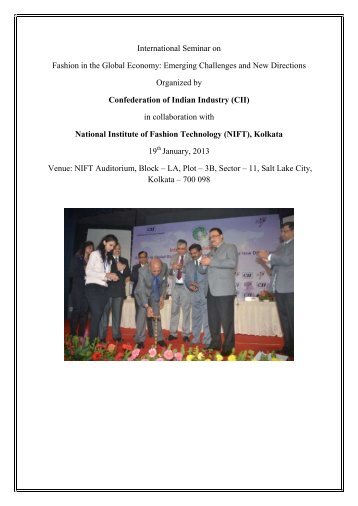 nift international seminar - National Institute of Fashion Technology