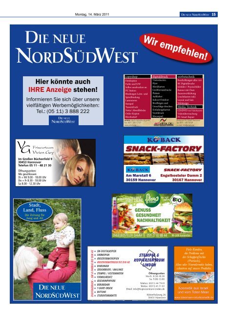 Ausgabe 02 vom 14.03.2011 - Die neue NordSüdWest