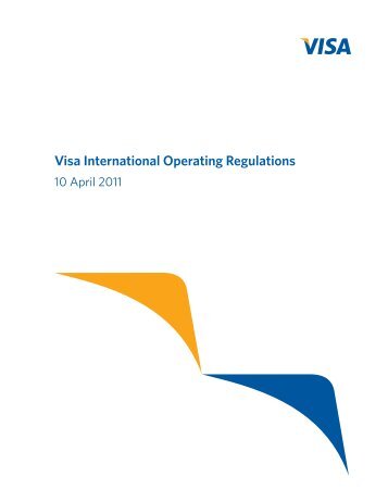 Visa International Operating Regulations 10 April 2011 Public